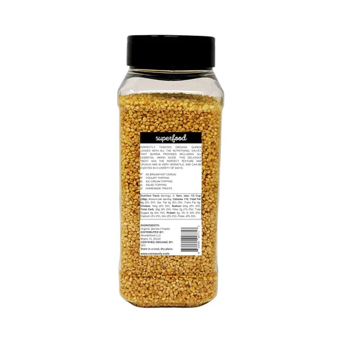 Miniatura 2 de CEREAUSLY Crispies orgánicos de quinua – Superalimento crujiente de quinua inflado – Cereal de grano antiguo y cobertura de yogur – Sin azúcar