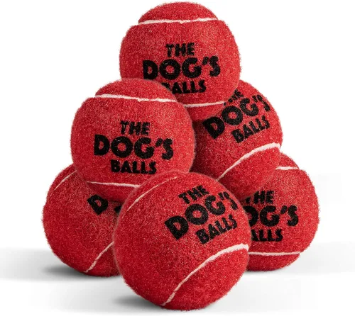 Miniatura 10 de The Dog's Balls Pelotas de tenis para perros para perros, color azul, paquete de 12 pelotas de fieltro no abrasivas, núcleo de goma resistente
