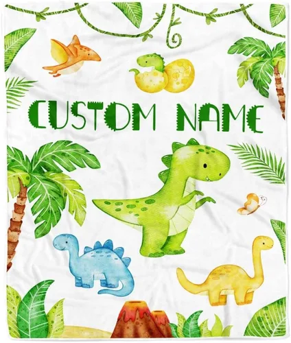 Miniatura 28 de Manta de bebé personalizada con nombre, linda flor de elefante, recién nacido, niña, niños, hija, multicolor 507