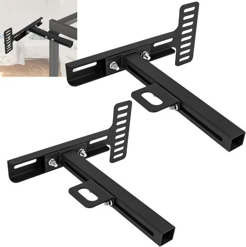 Soportes de cabecera ajustables, kit de soporte universal para cabecera para marco de cama de metal, kit de extensión de tabla de pie de cama para