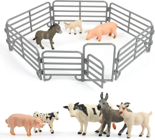Miniatura 7 de Juego de establo de caballos, regalos de caballo para niñas y niños con 3 caballos y 2 jinetes, juego de juguetes de caballos de animales de granja