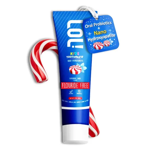 Miniatura 11 de LOL - Pasta de dientes para niños, sin flúor, pasta de dientes nano hidroxiapatita, probióticos, pasta dental de xilitol para niños