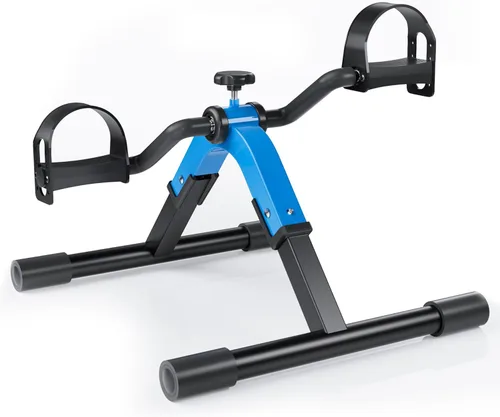 Mini bicicleta de ejercicio con pedal plegable, bicicleta estática debajo del escritorio para entrenamiento de brazos y piernas, máquina portátil de
