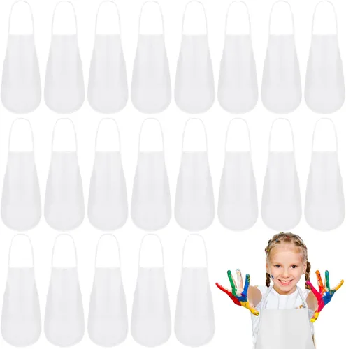 Liitrsh 24 delantales de pintura para niños, para fiestas de pintura, delantales de tela para hornear, cocina