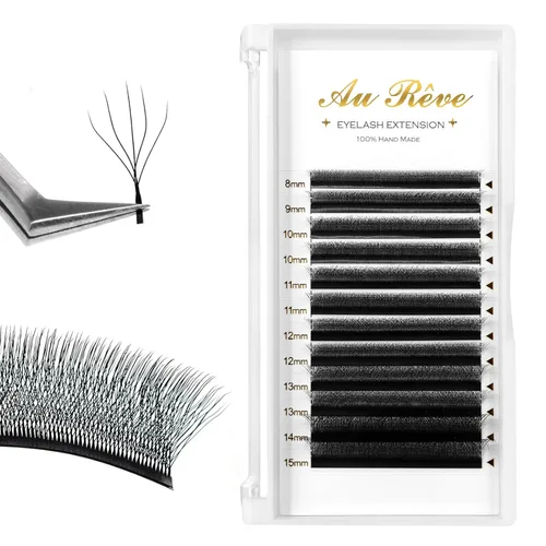 Miniatura 26 de Extensiones de pestañas YY, extensiones de pestañas Y, rizo D, 0.003 in, 0.472 in, bandeja mixta en forma de Y, volumen 4D, pestañas postizas de uso