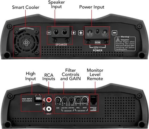 Miniatura 9 de Taramps MD 1200.1 Canal 1200 Watts RMS 1 Ohm Amplificador de coche
