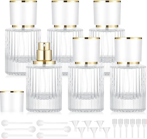 Miniatura 12 de Teenyyou 6 botellas vacías de perfume de vidrio de 30/50/3.4 fl oz a granel para fabricantes de perfumes, botellas de colonia atomizadoras
