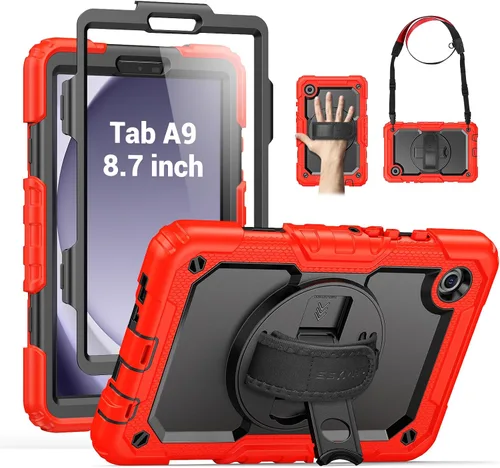 Miniatura 31 de SEYMAC Funda protectora resistente a prueba de golpes para Samsung Galaxy Tab A9 de 8.7 pulgadas 2023 (SM-X110/X115/X117), resistente a prueba