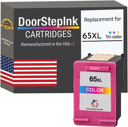 DoorStepInk Recambios de cartucho de tinta remanufacturados en los Estados Unidos para HP 65XL 65 XL1 Color N9K03AN para HP DeskJet 2633 2655 3732