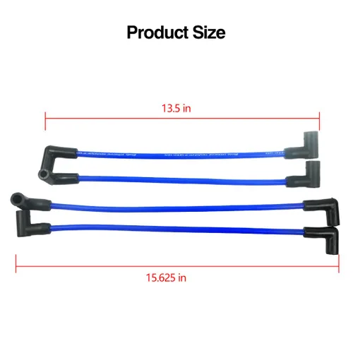 Miniatura 5 de Juego de 4 cables de bujía marina, se adapta a Johnson Evinrude 90 115 HP, motores fuera de borda OE repuesto 18-8839 9-28092, juego de cables