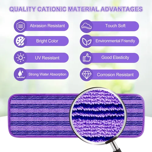 Miniatura 2 de Paquete de 2 almohadillas reutilizables mejoradas para fregona compatibles con Swiffer PowerMop, almohadillas de repuesto para mopa Swiffer Power