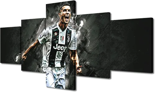 Miniatura 19 de TUMOVO Lienzo decorativo para pared, cuadro de Cristiano Ronaldo, cuadros de club de fútbol, impresiones en lienzo, póster de arte de pared, arte