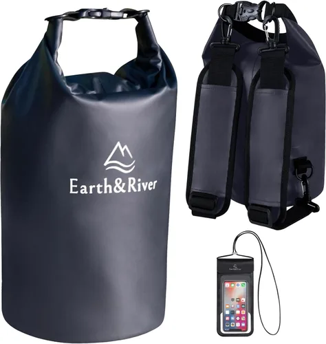 Miniatura 25 de EARTH&RIVER Mochila seca impermeable de alta calidad, extra gruesa, protección para todas las actividades acuáticas y campamentos, bolsa seca ligera