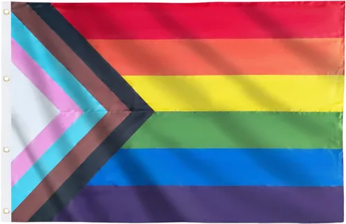 Miniatura 9 de Homissor Bandera del orgullo de 10 x 15 pulgadas, banderas gay para exteriores, gran arco iris, LGBT, comunidad lesbiana, transgénero, bandera