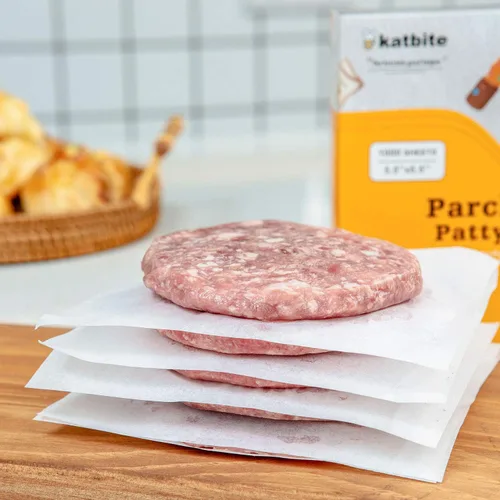 Miniatura 4 de Katbite Hamburger Patty Paper - 1000 unidades, hojas de papel pergamino antiadherentes de 5.5 x 5.5 pulgadas, para hamburguesas por separado, prensa