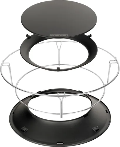 Miniatura 3 de Kamado Joe SlōRoller Accesorio de Inserción de Cámara de Humo Hiperbólica con Estante de Acero Inoxidable para Parrilla de Carbón Classic Joe de 18