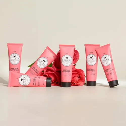Miniatura 3 de Dionis Crema de manos de leche de cabra – Loción hidratante para piel seca, segura para pieles sensibles – Love 1 oz (paquete de 6)