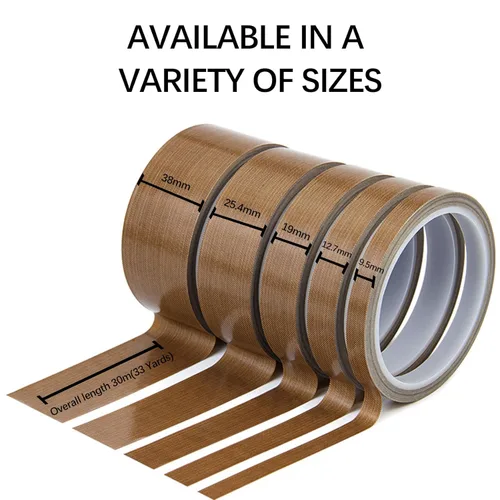 Miniatura 8 de Hoerev 5 milx1/2 x 33 yardas, cinta adhesiva de PTFE recubierta de tela de vidrio para superficie antiadherente, impresión 3D, máquinas de sellado