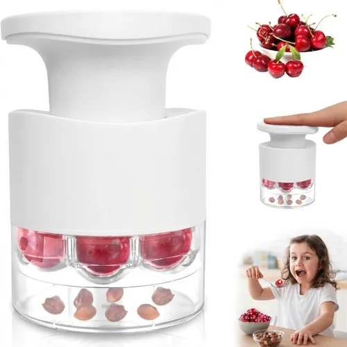 Miniatura 11 de Cherry Pitter, herramienta de descorazonador múltiple 7 en 1 mejorada 2026, ranuras extra grandes de 1.5 pulgadas para cerezas, apto