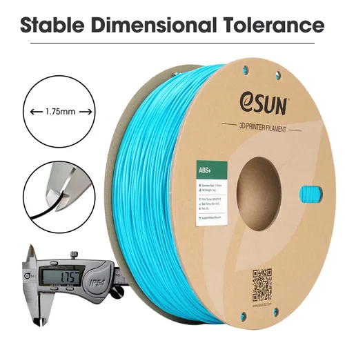 Miniatura 5 de eSUN Filamento ABS + de 0.069 in, filamento de impresora 3D ABS Plus, precisión dimensional +/- 0.002 in, carrete de 2.2 libras, filamento