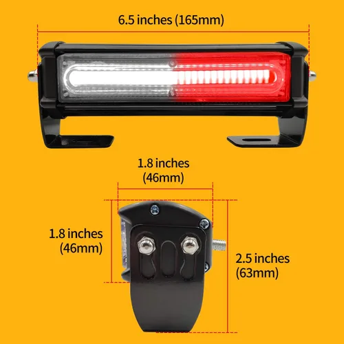 Miniatura 6 de Luces estroboscópicas de emergencia para vehículo, 12-24V 4 en 1 LED 32W montaje en superficie barra de luz estroboscópica intermitente de Blanco