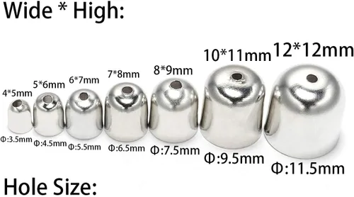 Miniatura 3 de Cordones de cuero con borlas, punta de extremo con hebilla, punta de extremo de fibra de gamuza de 0.31 a 0.47 pulgadas, tapas de cuentas de metal
