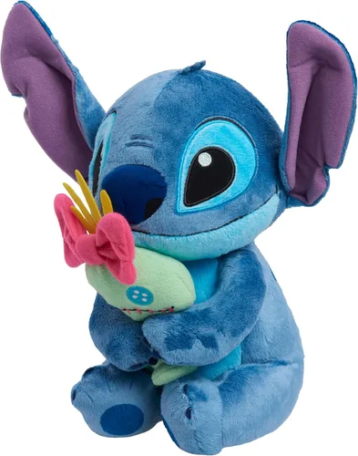 Miniatura 4 de Disney Just Play - Peluche clásico de Lil Friends Stitch and Scrump, juguetes para niños de 2 años en adelante