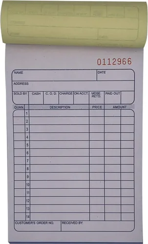 Miniatura 4 de Lote de 10 libros de pedidos de ventas 33 formularios triplicados sin carbono 3 copias