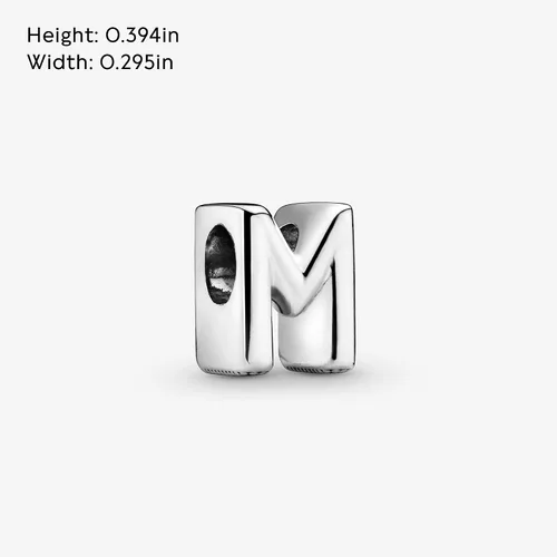 Miniatura 5 de Colgante de plata de ley 925 con letra PANDORA