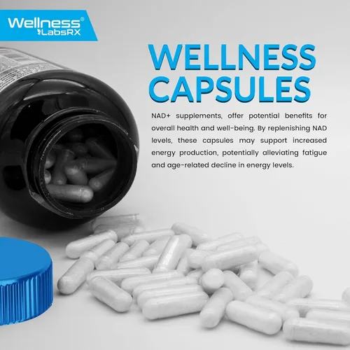 Miniatura 10 de WELLNESS LABSRX Suplemento liposomal NAD, 1500 mg - Suplemento de resveratrol NAD para mujeres y hombres, NAD+ apoya la salud celular, energía