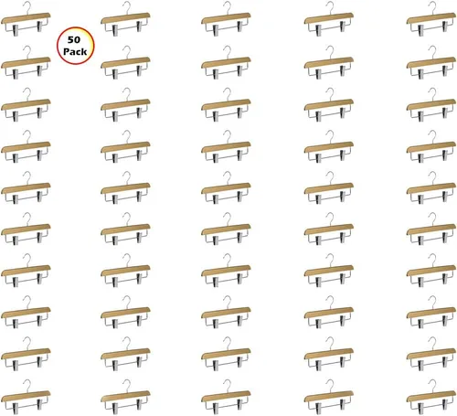 Miniatura 12 de Abs - Perchas de plástico para pantalones, perfectas para faldas, pantalones, pantalones de vestir, jeans y más, juego de 5 unidades, color dorado