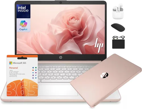 Miniatura 11 de HP 14 Laptop Student Business 2025 Flagship Computer, Copilot de IA, CPU Intel de 4 núcleos de 13ª generación, 16GB de RAM, 628GB de almacenamiento