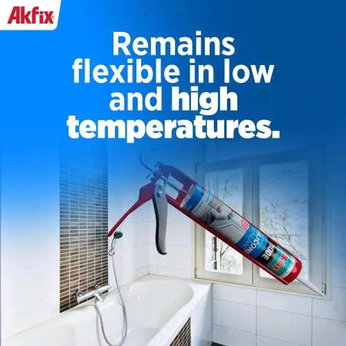 Miniatura 6 de Akfix 100E RTV - Calafateo de silicona gris (12 x 10.1 onzas líquidas), sellador de silicona 100% impermeable para cocina y baño, ducha, bañera