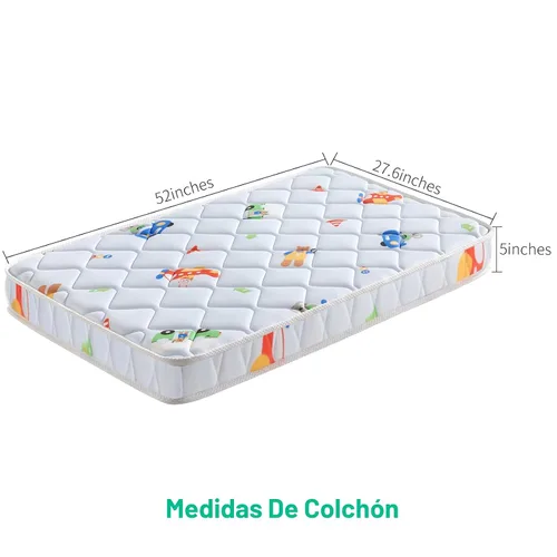 Miniatura 3 de Letmxiu Colchón de bebé de alta calidad para cuna y cama infantil, 100% tela de punto, superficie polar de alta calidad, hipoalergénico, suave