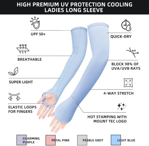 Miniatura 7 de Cubierta de brazo de manga larga con protección UV para mujer, protección UPF 50+, cubierta de mano de sol de verano para pesca al aire libre