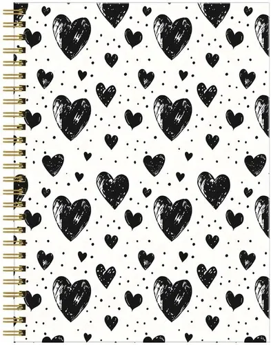 Miniatura 8 de Cuaderno de espiral para mujer, cuadernos universitarios A5 de 6 x 8.4 pulgadas, 120 páginas (60 hojas) diario rayado con papel grueso de alta