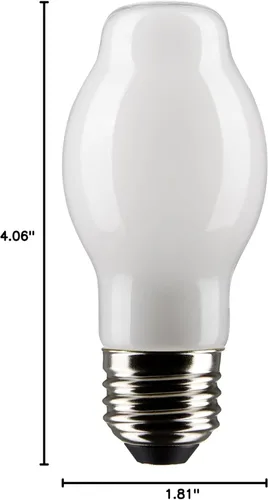 Miniatura 5 de Satco Bombillas LED S21337 BT15 de 8 W, 120 V, 2700 K, blanco cálido, 800 lúmenes, acabado esmerilado, base media, regulable, ubicación húmeda