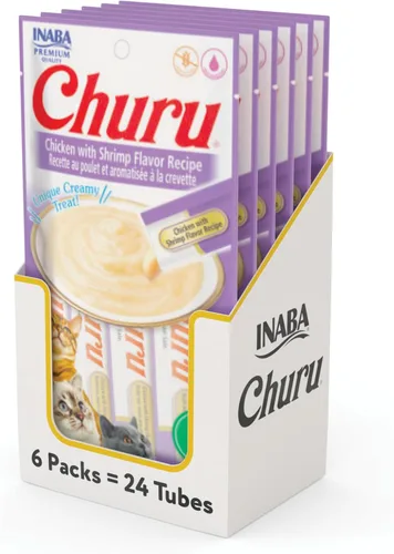 Miniatura 10 de INABA - Golosinas Churu para gatos, puré cremoso para gatos, sin cereales, que se puede lamer y exprimir / suplemento con vitamina E y taurina, 0.5