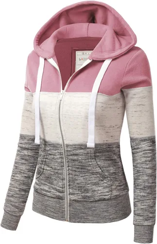 Miniatura 2 de DOUBLJU - Chaqueta ligera y delgada con capucha y cierre de cremallera para mujer, disponible en talla extragrande