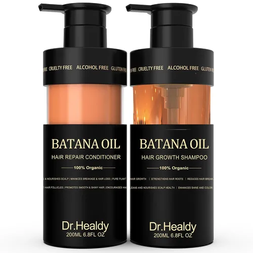 Miniatura 8 de Dr.Healdy - Champú de aceite de batana para el crecimiento del cabello, contra la pérdida de cabello e hidrata, reduce la rotura, fórmula sin