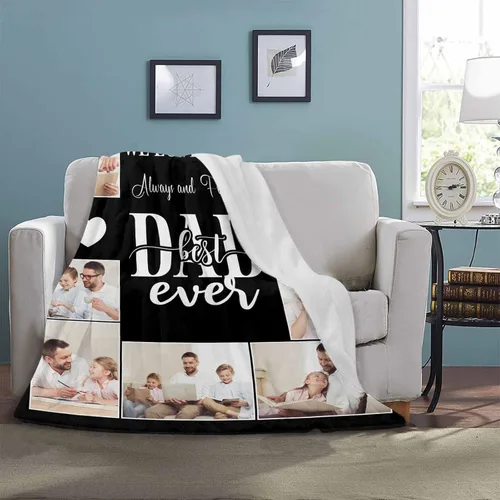 Miniatura 4 de D-Story Manta de fotos personalizada, manta de foto personalizada para disfraz, primera manta de microforro polar ultra suave, manta de cama de 40 x