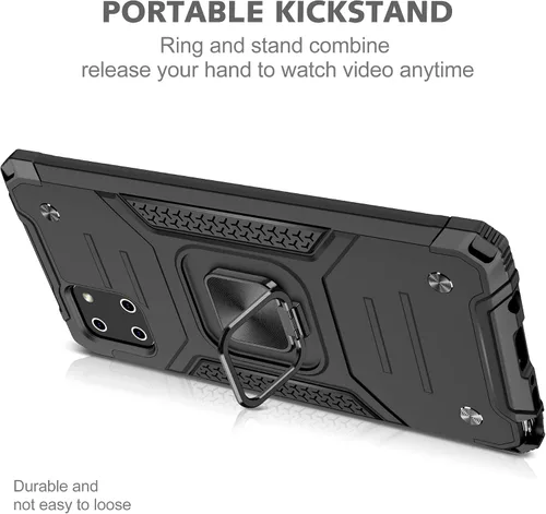Miniatura 4 de Asuwish Funda para teléfono Samsung Galaxy Note 10 Lite con protector de pantalla de vidrio templado y soporte de anillo delgado híbrido protector