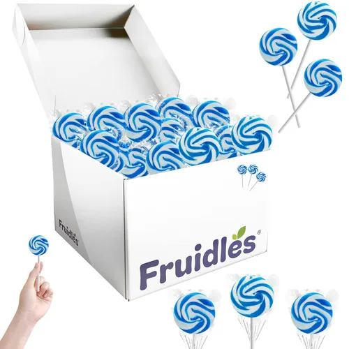 Miniatura 18 de Fruidles Paquete de 24 paletas de remolino de manzana verde, dulces de caramelo, recuerdos de fiesta, 1.5 pulgadas envueltas individualmente
