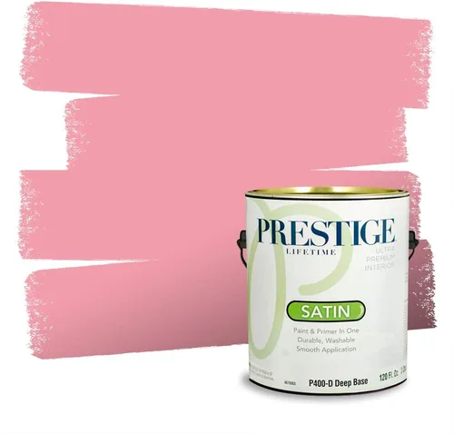 Miniatura 542 de Prestige Paints Pintura exterior e imprimación en uno, 1 galón, plano, coincidencia comparable de Valspar* Amber Rose*