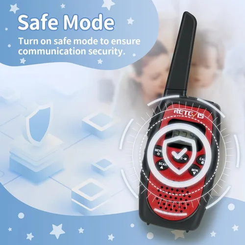 Miniatura 2 de Retevis RT628S Walkie Talkies, RT628 2.0 versión más reciente radios portátiles FRS bidireccionales, modo seguro, manos libres VOX, walkie talkies