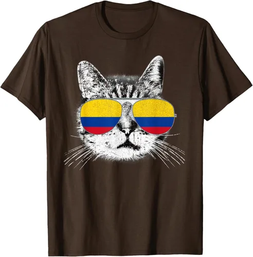 Miniatura 7 de Camisa de bandera de Colombia, orgullo colombiano, gato, hombres, mujeres, niños, camiseta de regalo