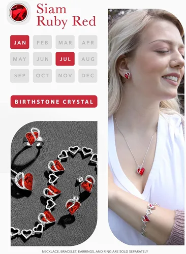 Miniatura 4 de Leafael - Aretes de cristal con forma de corazón infinito para mujer, aretes de moda en tono plateado, regalos para mujer, aretes