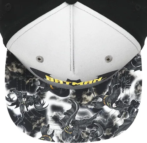 Miniatura 3 de Bioworld Batman Logo Gorra Snapback Negro y Gris para Niños, Negro, L