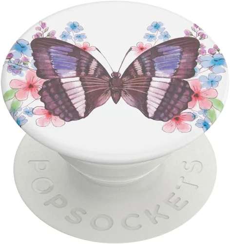 PopSockets Agarre adhesivo para teléfono, soporte, soporte para teléfono, mariposa - So Fly Así que volar