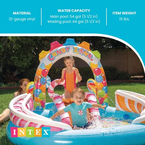 Miniatura 4 de Intex Candy Zone - Piscina inflable, 116 x 75 x 51 pulgadas, para mayores de 2 años, color azul 2-Multicolor